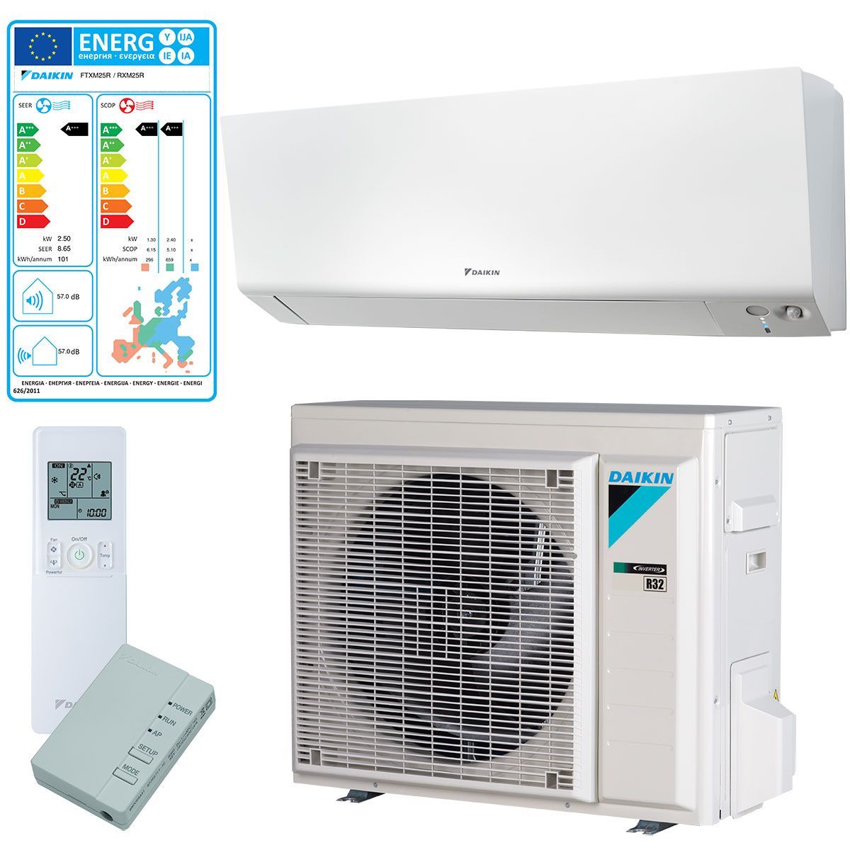 Daikin Perfera Klima Paket Klimaanlage Mono Split 2,5kW FTXM25A inkl. Außengerät RXM25A9