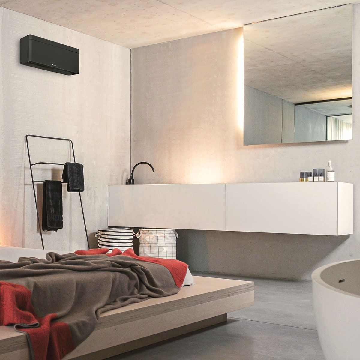 Daikin Stylish Klima Klimaanlage Mono Split 3,4kW FTXA35CB Mattschwarz inkl. Außengerät RXA35A8
